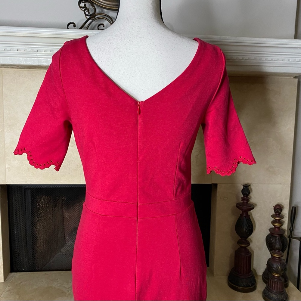 Boden Emma Ponte Dress .Embroidered cuffs and hem give this pencil Dress… - Picture 7 of 16